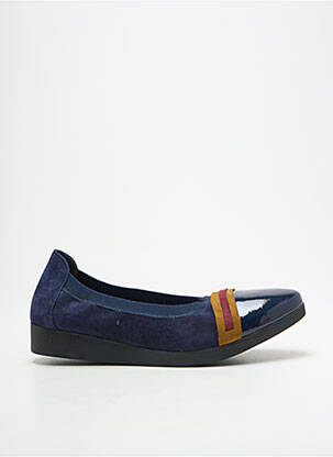 Ballerines matière lisse talon plat jusqu'à 3cm bleu HIRICA femme