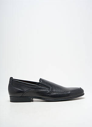 Mocassins tissage satiné talon bas noir HIMALAYA homme