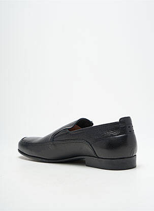 Mocassins tissage satiné talon bas noir HIMALAYA homme