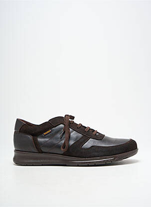 Baskets matière lisse bout rond marron HIMALAYA homme