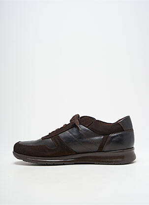 Baskets matière lisse bout rond marron HIMALAYA homme