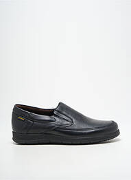 Mocassins tissage satiné bout rond noir HIMALAYA homme