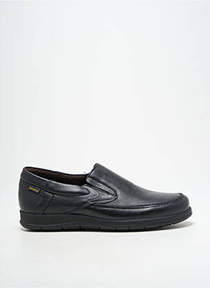 Mocassins tissage satiné bout rond noir HIMALAYA homme
