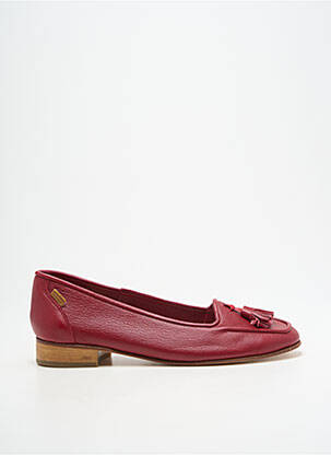 Ballerines matière lisse talon plat jusqu'à 3cm rouge MADE IN ROMANS femme
