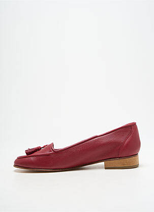 Ballerines matière lisse talon plat jusqu'à 3cm rouge MADE IN ROMANS femme