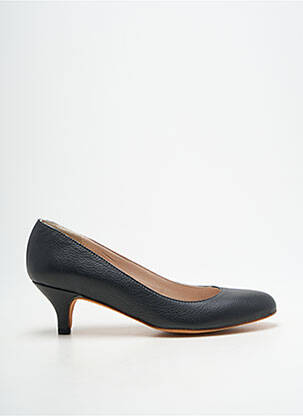 Escarpins tissage satiné talon de 4 à 6cm noir MADE IN ROMANS femme