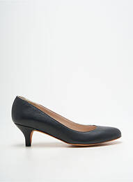 Escarpins tissage satiné talon de 4 à 6cm noir MADE IN ROMANS femme