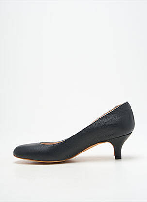 Escarpins tissage satiné talon de 4 à 6cm noir MADE IN ROMANS femme
