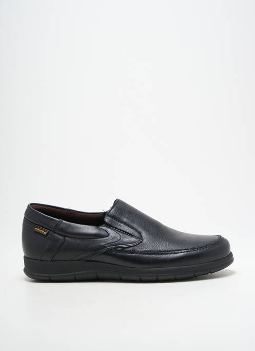 Mocassins tissage satiné bout rond noir HIMALAYA homme
