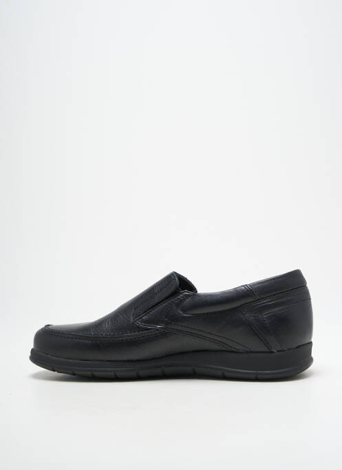 Mocassins tissage satiné bout rond noir HIMALAYA homme