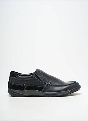 Slip ons tissage satiné bout rond noir ARIMA homme