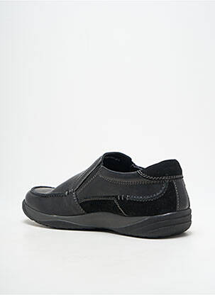 Slip ons tissage satiné bout rond noir ARIMA homme