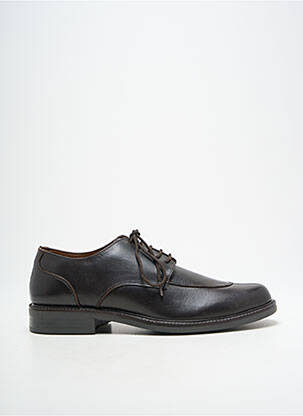 Derbies tissage satiné talon bas marron ARIMA homme