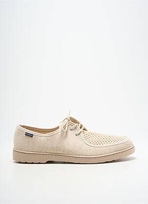 Derbies bout rond talon bas beige FARGEOT homme