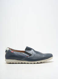 Slip ons tissage satiné bout rond bleu NUPER homme