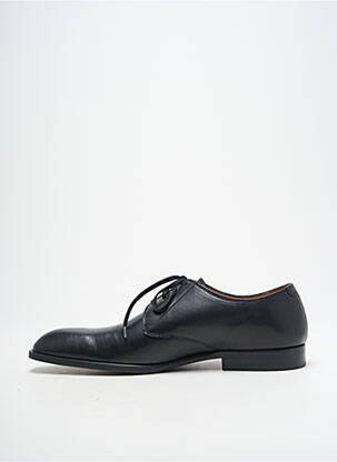 Derbies bout carré talon bas noir PELLET homme