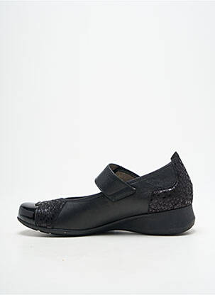 Ballerines fermeture scratch talon plat jusqu'à 3cm noir PEDI GIRL femme