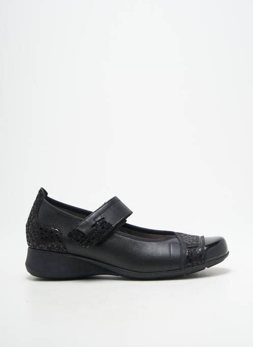 Ballerines fermeture scratch talon plat jusqu'à 3cm noir PEDI GIRL femme