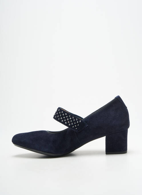 Escarpins tissage satiné talon de 4 à 6cm bleu HASSIA femme