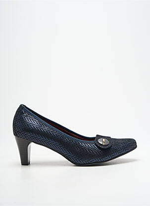 Escarpins tissage satiné talon de 4 à 6cm bleu ARTIKA SOFT femme