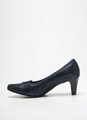 Escarpins tissage satiné talon de 4 à 6cm bleu ARTIKA SOFT femme