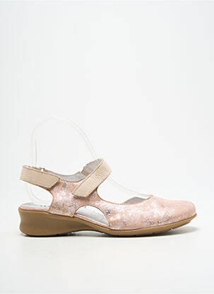 Sandales/nu pieds tissage satiné talon plat jusqu'à 3cm rose ARTIKA SOFT femme