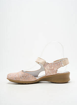 Sandales/nu pieds tissage satiné talon plat jusqu'à 3cm rose ARTIKA SOFT femme