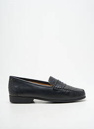 Mocassins tissage satiné talon plat jusqu'à 3cm noir LUXAT femme
