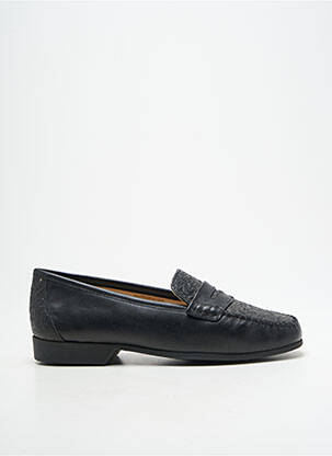 Mocassins tissage satiné talon plat jusqu'à 3cm noir LUXAT femme