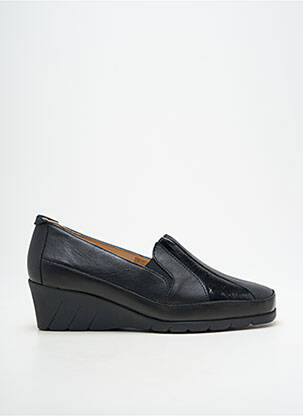 Mocassins matière lisse talon de 4 à 6cm noir LUXAT femme