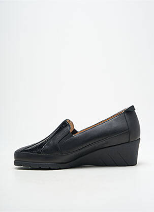 Mocassins matière lisse talon de 4 à 6cm noir LUXAT femme