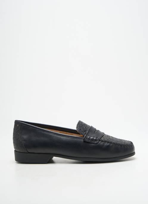 Mocassins tissage satiné talon plat jusqu'à 3cm noir LUXAT femme