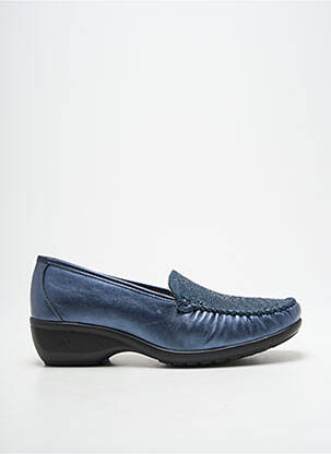 Mocassins matière lisse talon plat jusqu'à 3cm bleu SEMELFLEX femme