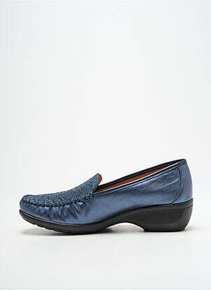Mocassins matière lisse talon plat jusqu'à 3cm bleu SEMELFLEX femme