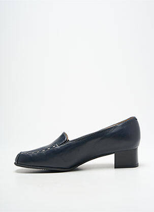 Mocassins tissage satiné talon plat jusqu'à 3cm bleu MARCO femme