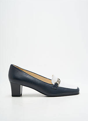 Mocassins bout carré talon de 4 à 6cm bleu MARCO femme