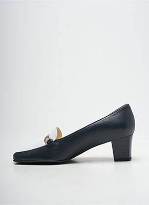 Mocassins bout carré talon de 4 à 6cm bleu MARCO femme