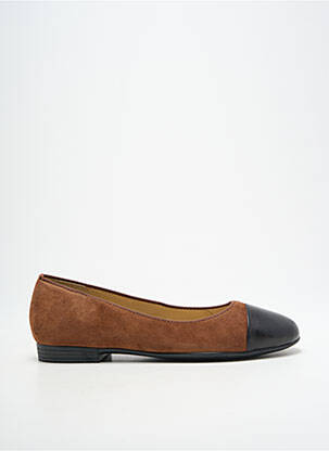 Ballerines matière lisse talon plat jusqu'à 3cm marron ARA femme