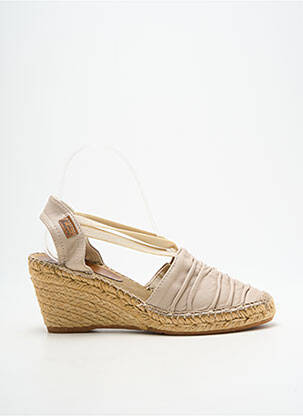 Espadrilles bout rond talon de 7 à 9cm beige MONTANE femme