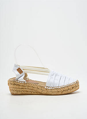 Espadrilles bout rond talon de 4 à 6cm blanc MONTANE femme
