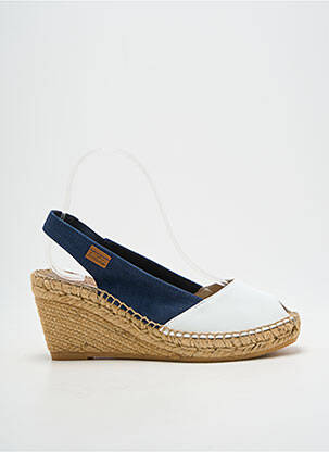 Espadrilles bout ouvert talon de 7 à 9cm bleu MONTANE femme