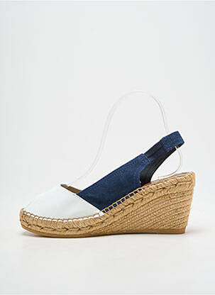 Espadrilles bout ouvert talon de 7 à 9cm bleu MONTANE femme