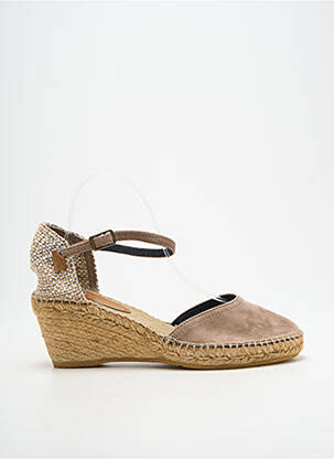 Espadrilles bout rond talon de 7 à 9cm beige MONTANE femme