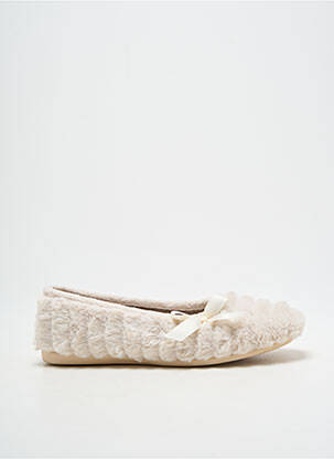 Chaussons/pantoufles bout rond talon plat jusqu'à 3cm beige FLORETT femme