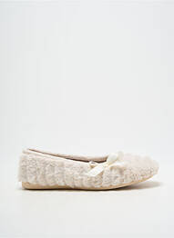 Chaussons/pantoufles bout rond talon plat jusqu'à 3cm beige FLORETT femme