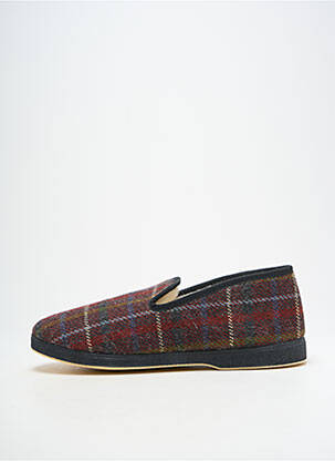 Chaussons/pantoufles bout rond bout rond rouge SEMELFLEX homme
