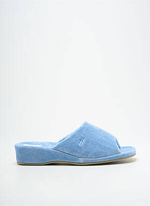 Mules/sabots bout ouvert talon de 4 à 6cm bleu LA VAGUE femme