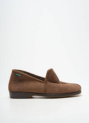 Chaussons/pantoufles bout rond bout rond marron LA VAGUE unisexe