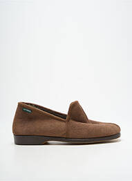 Chaussons/pantoufles bout rond bout rond marron LA VAGUE unisexe