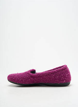 Chaussons/pantoufles bout rond talon plat jusqu'à 3cm rose ROMIKA femme